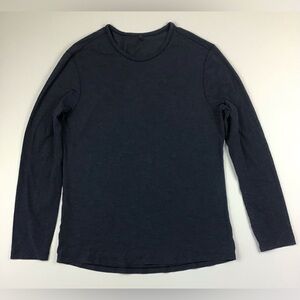 lululemon pima cotton long sleeve shirt men’s large blue